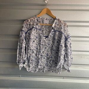 SAYLOR Sunday Lurex Floral Blouse